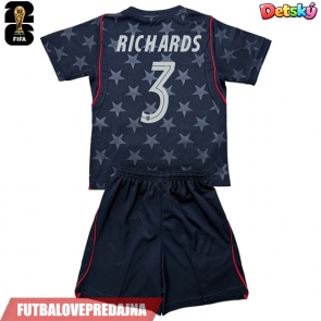 Lacne Dětský Futbalové dres Spojené štáty Chris Richards #3 MS 2026 Krátky Rukáv - Preč (+ trenírky)